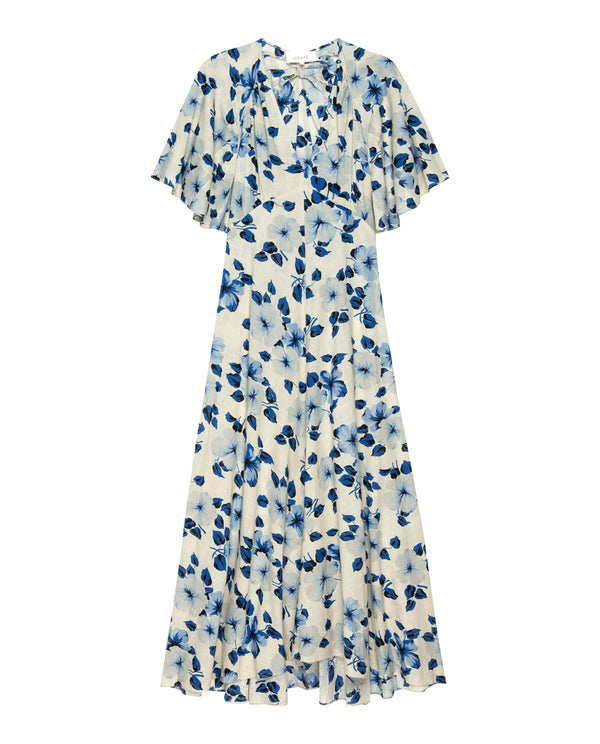 The Great The Crescent Dress in Deep Meadow Floral