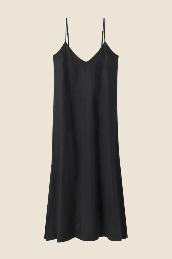 Trovata Reva Dress in Black Linen