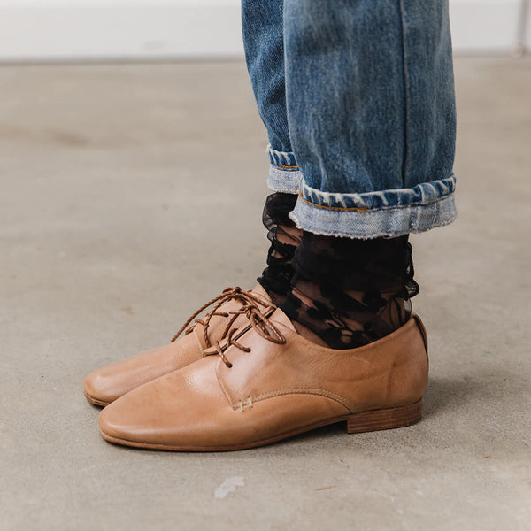 Either Or Cognac Brown Oxford Shoes  Mabel and Moss