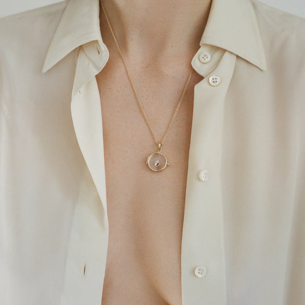J. Hannah Era Locket in 14k Yellow Gold