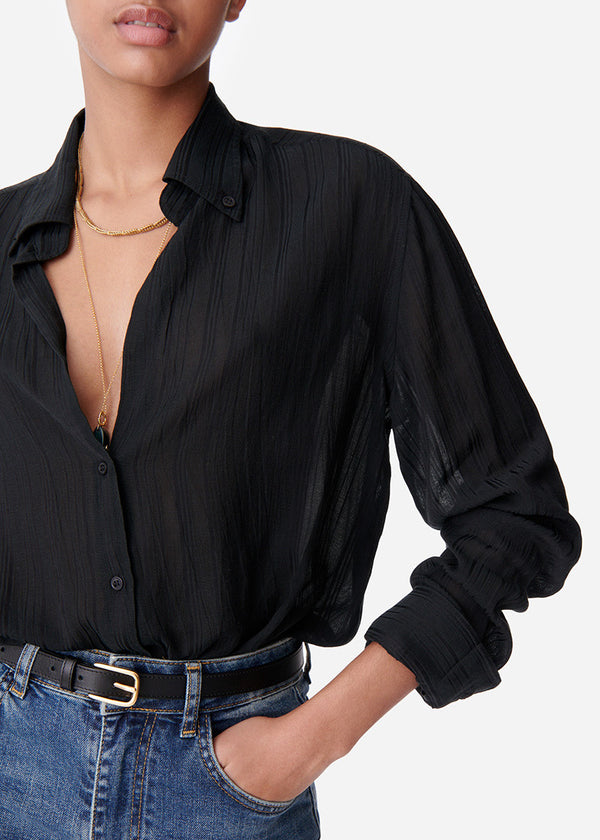 Vanessa Bruno Druyat Shirt in Noir/ Black