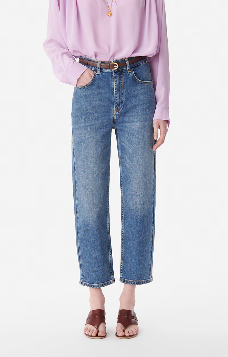 Vanessa Bruno OG Crop Jeans in Bleu gris
