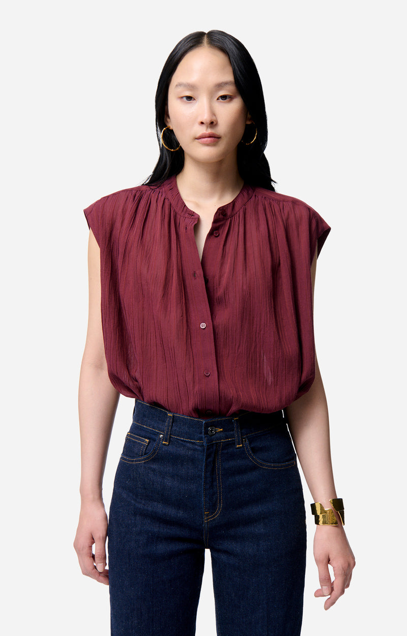 Vanessa Bruno Clio Blouse in Bordeaux