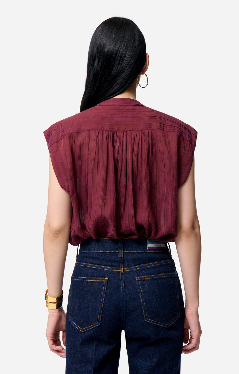 Vanessa Bruno Clio Blouse in Bordeaux