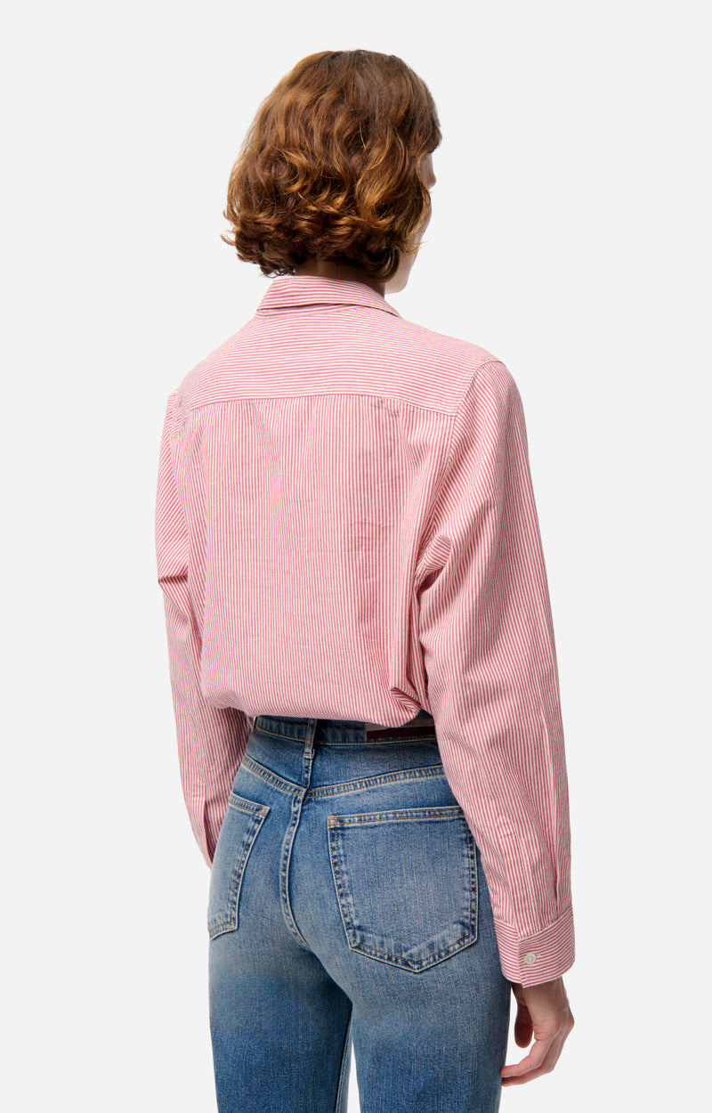 Vanessa Bruno Dim Buttondown Shirt Garnet Stripe