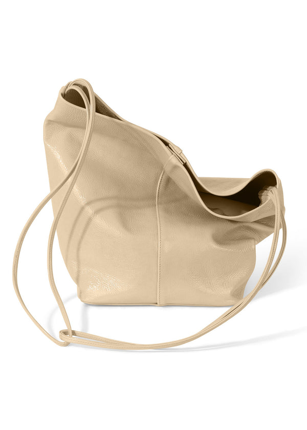 Modern Weaving Infinity Strap Bag Glossed Marbled Beige