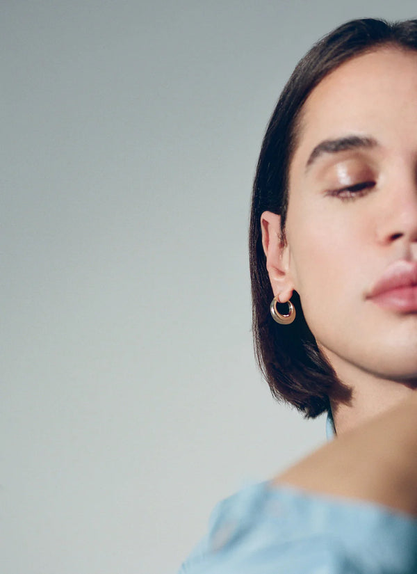 J. Hannah Arc Hoops II in 14k Yellow Gold