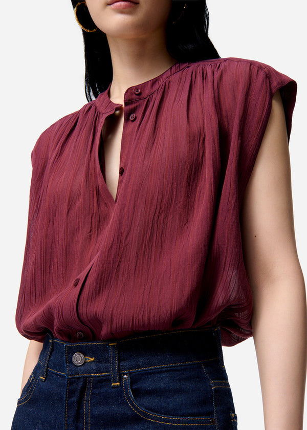 Vanessa Bruno Clio Blouse in Bordeaux