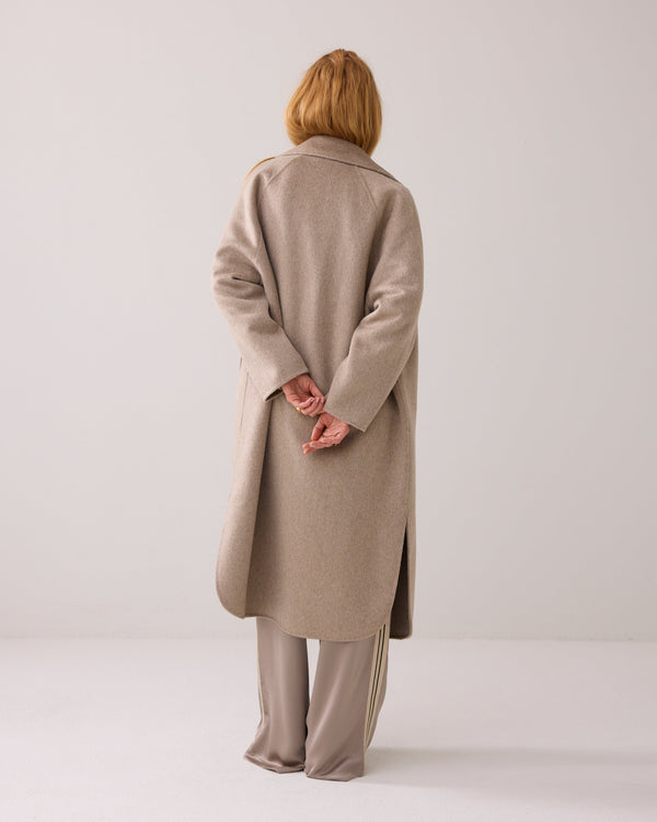 Summum Wool Coat in Taupe