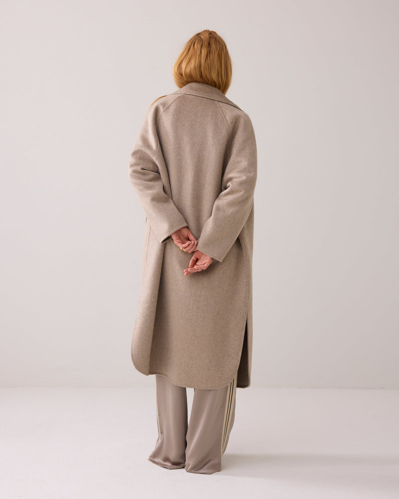 Summum Wool Coat in Taupe