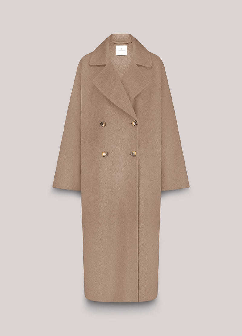 Summum Wool Coat in Taupe