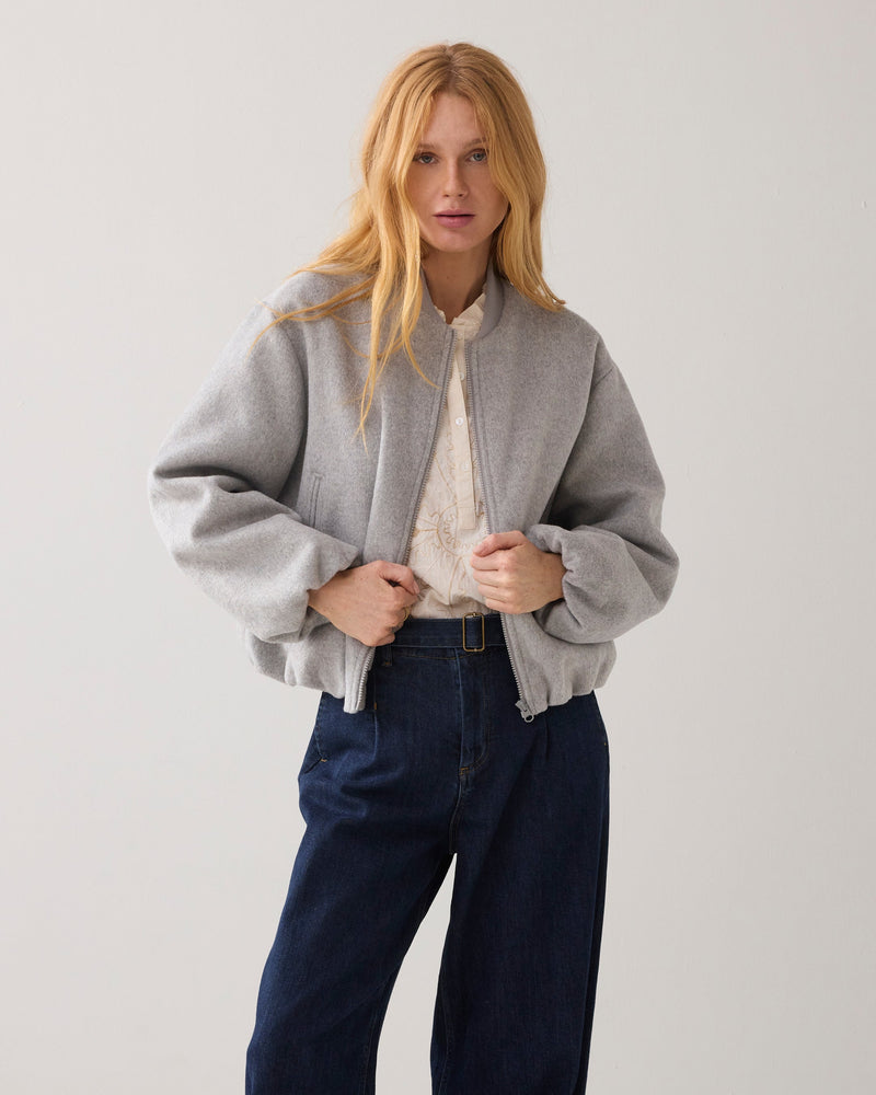 Summum Bomber Jacket - Heather Grey