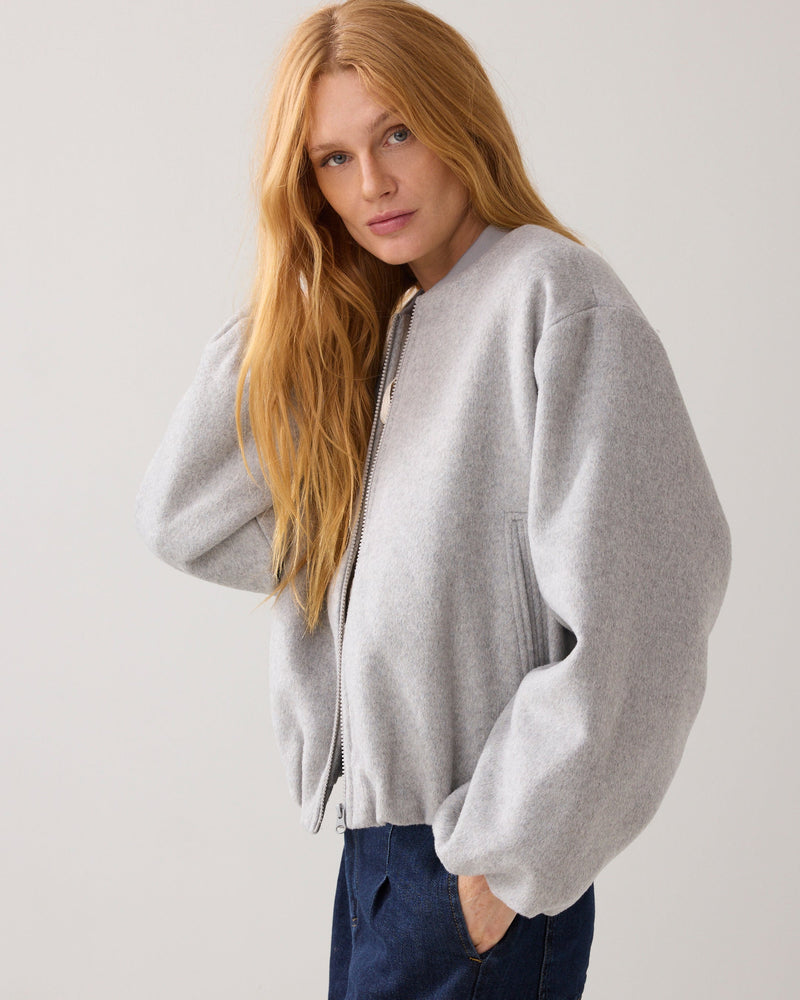 Summum Bomber Jacket - Heather Grey