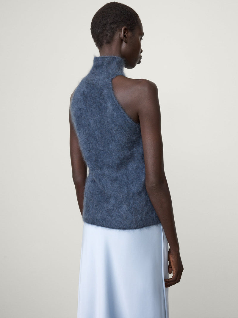 Lisa Yang Leya Top Brushed Cashmere in Nightfall