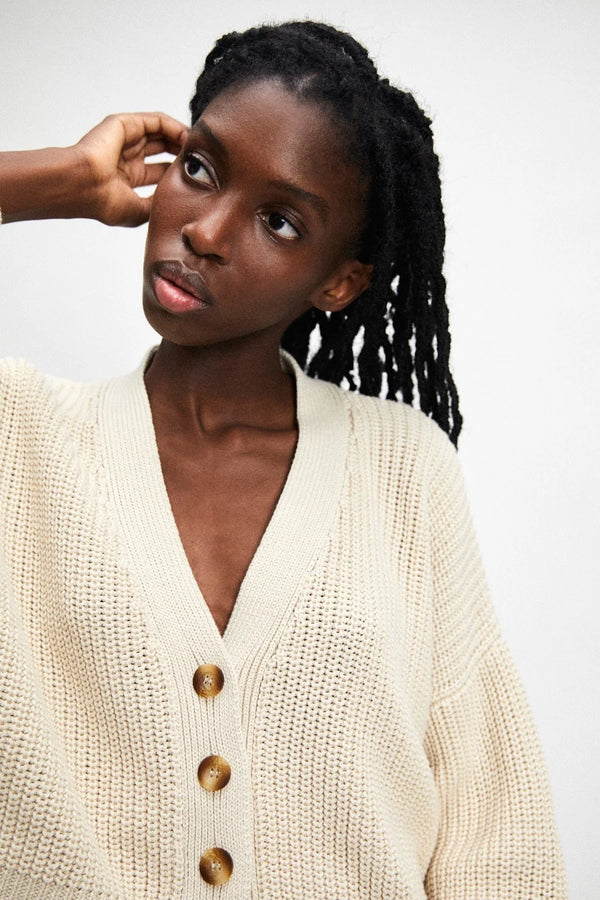 Rita Row Sclater Organic Cotton Cardigan in Beige