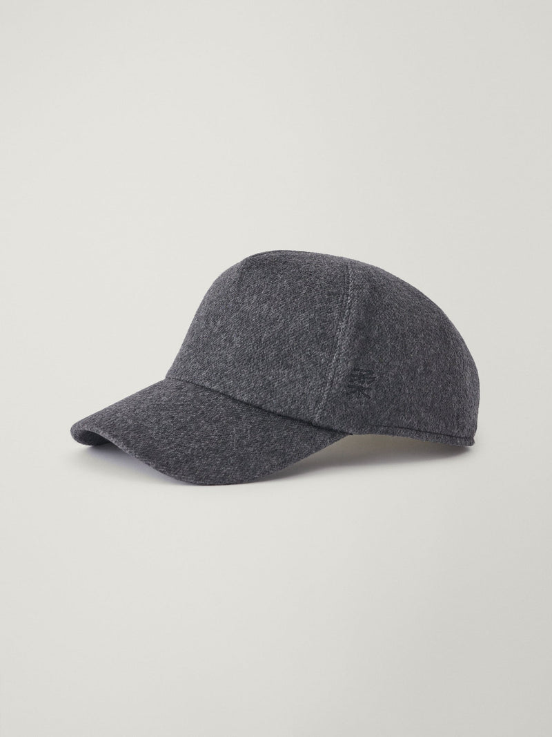 Lisa Yang Base Cap - Graphite Melange Cashmere