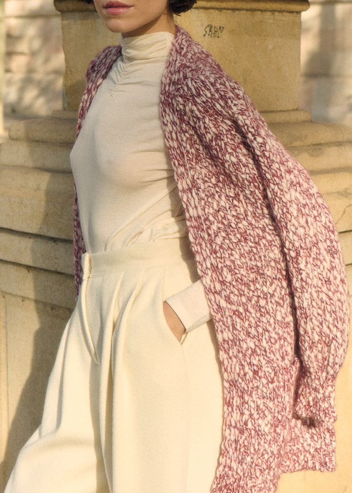 Sita Murt Burgundy Heathered Cardigan