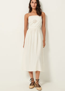 Sessun Riverini Cotton Poplin Strappy Midi Dress