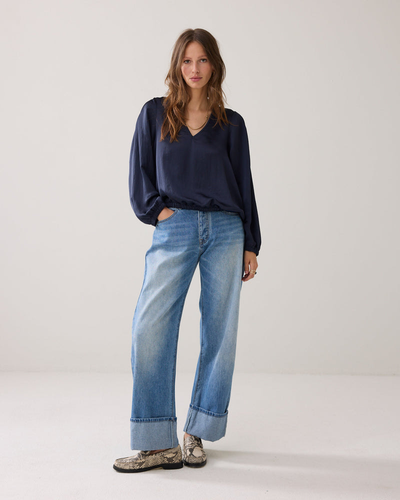 Summum Straight Leg Cuffed Denim
