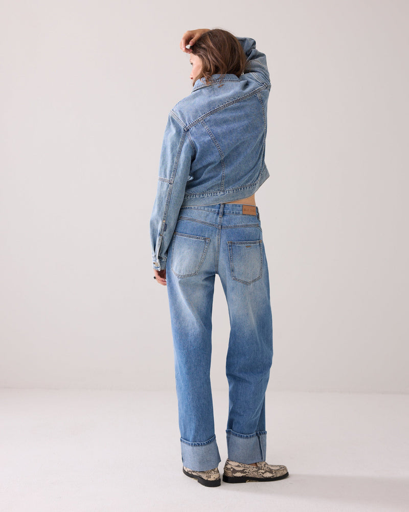 Summum Straight Leg Cuffed Denim