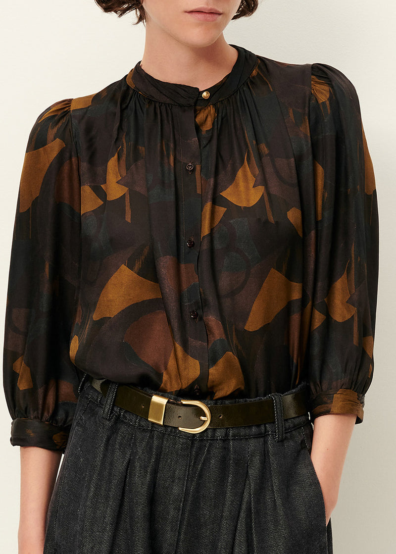 Sessun Lylist Blouse in Moss Utami