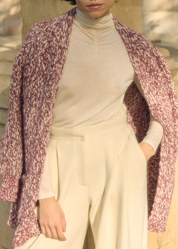 Sita Murt Burgundy Heathered Cardigan