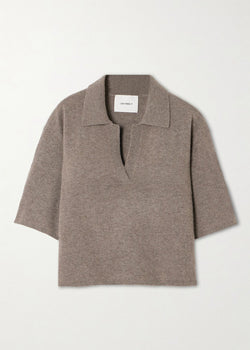 Lisa Yang Neela Collared Shirt Heathered Brown