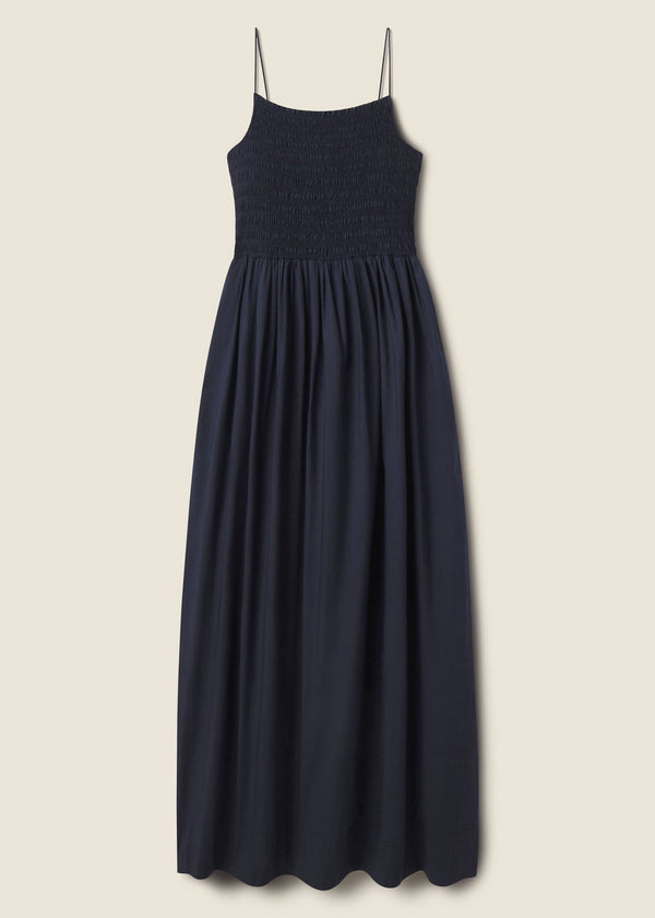 Trovata Carmen Dress Navy Poplin