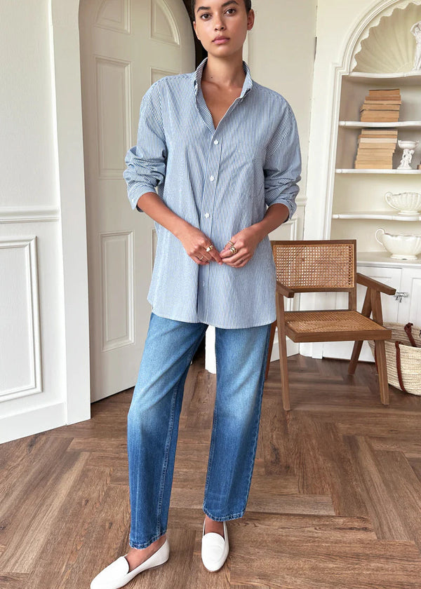 Emerson Fry Ryan Shirt in Cape Blue Stripe
