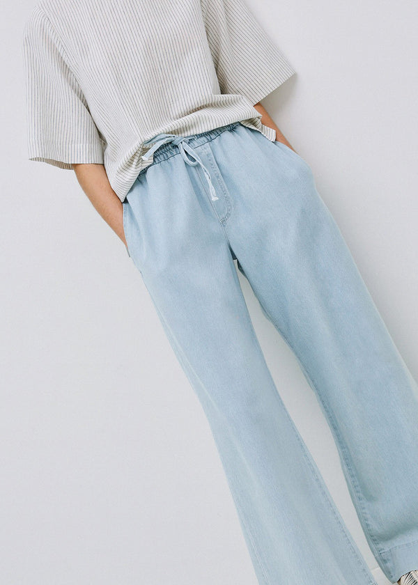 Yerse Chambray Denim Trousers