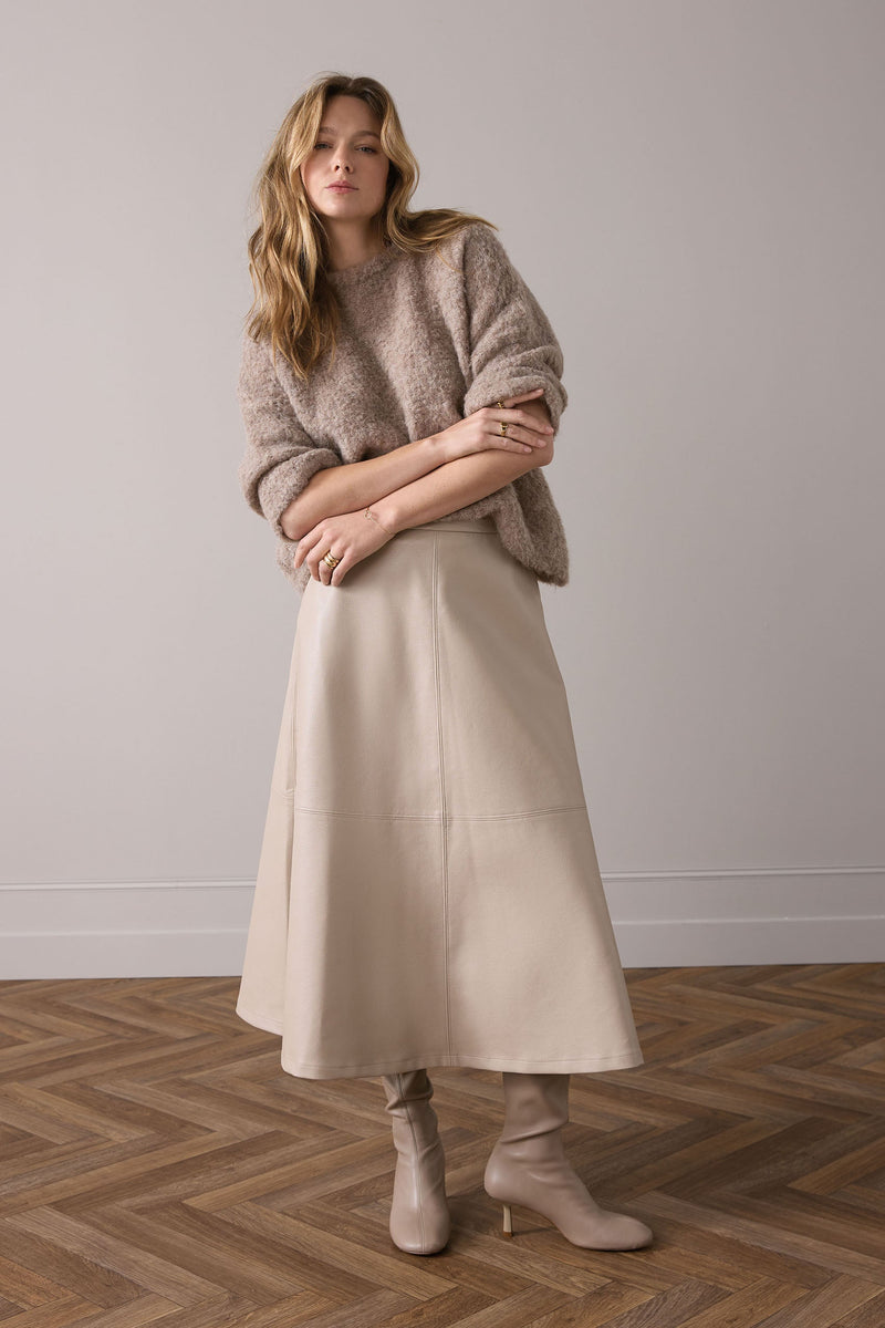 Summum Taupe Boucle Knit Sweater