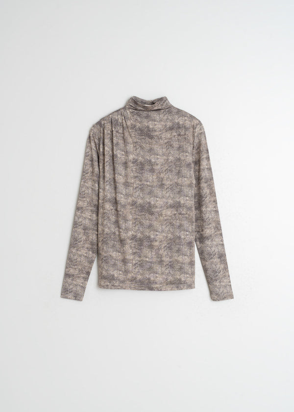 Indi & Cold Print Shirt in charcoal