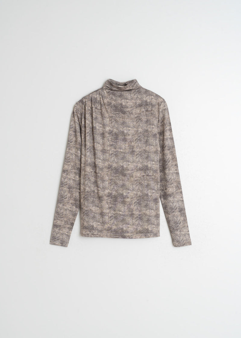 Indi & Cold Print Shirt in charcoal