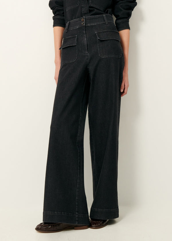Sessun Manhattan Pants in Denim Black