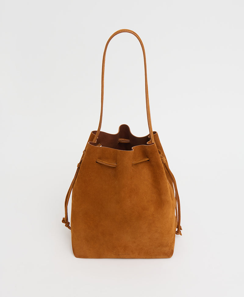 Mansur Gavriel Drawstring Cabas Bag in Saddle Suede