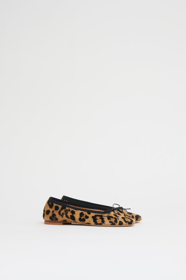 Mansur Gavriel Dance Ballerina Flat - Leopard/Black