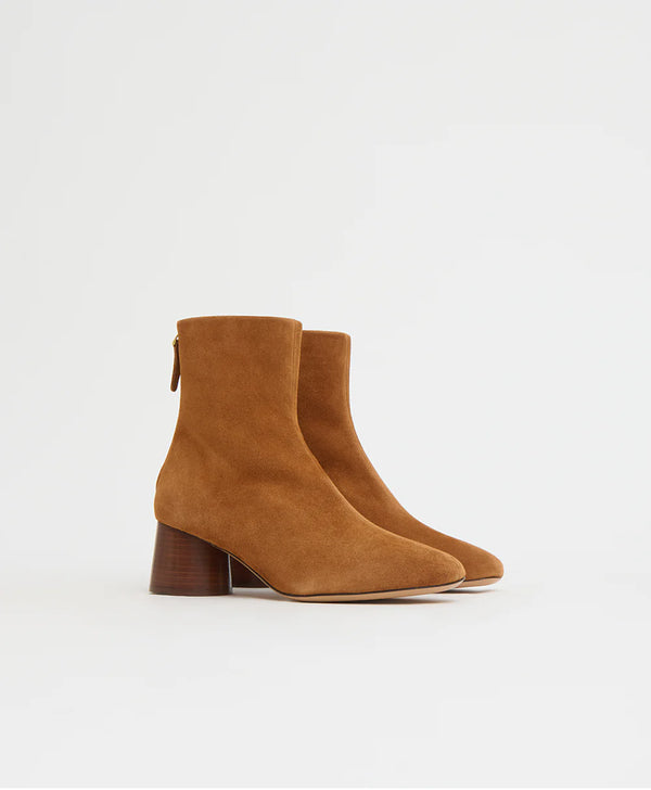 Mansur Gavriel Glove Boot in Saddle Suede