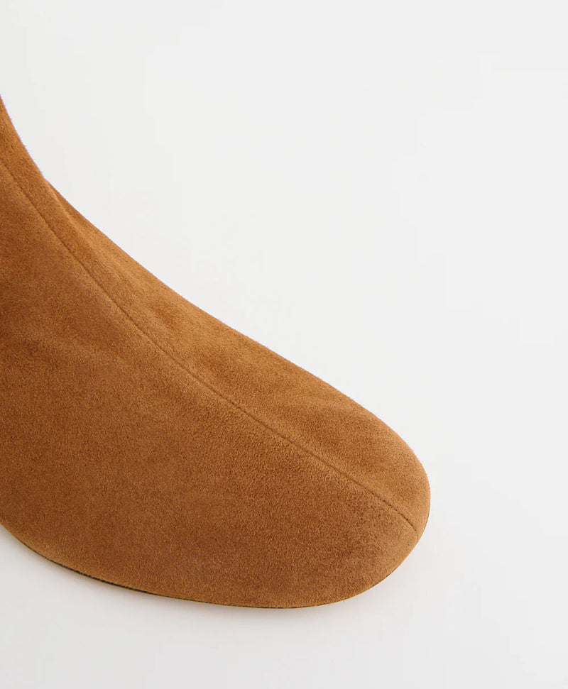 Mansur Gavriel Glove Boot in Saddle Suede