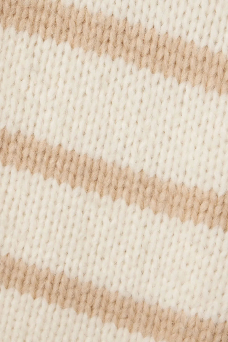 Trovata Arlowe Cardigan in Antique White Stripe