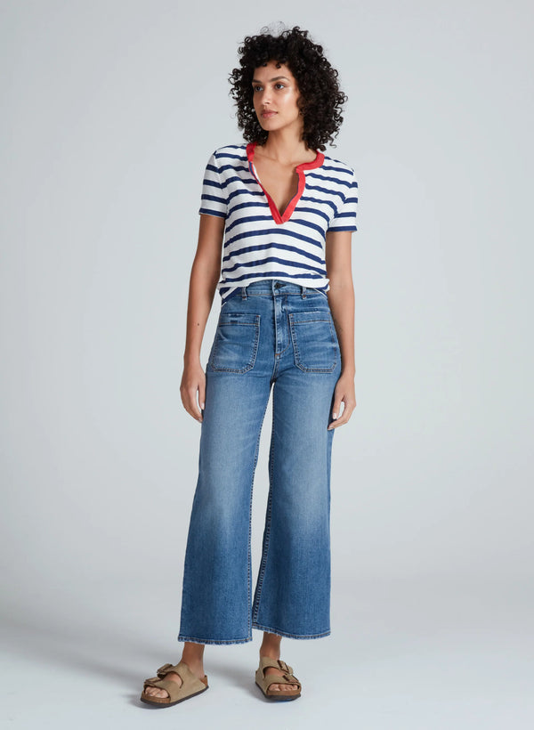 ASKKNY Sailor Crop Jean in Clean Venice