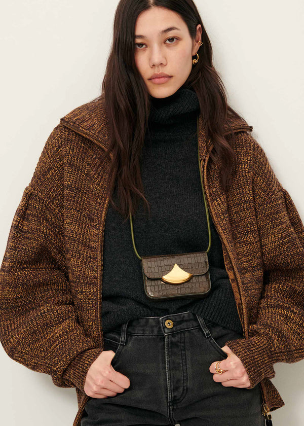 Sessun Waiser Cardigan in Kakiwood