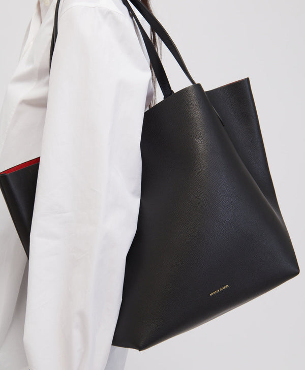 Mansur Gavriel Everyday Soft Tote Black/Flamma