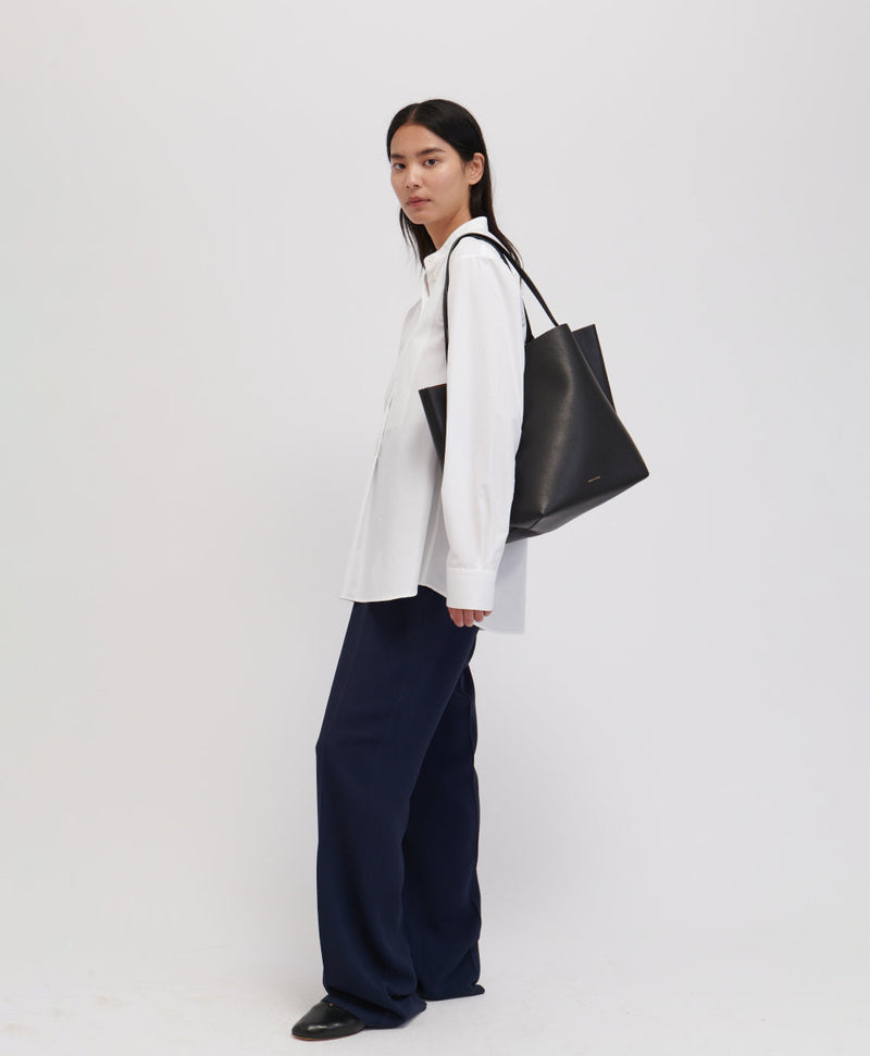 Mansur Gavriel Everyday Soft Tote Black/Flamma