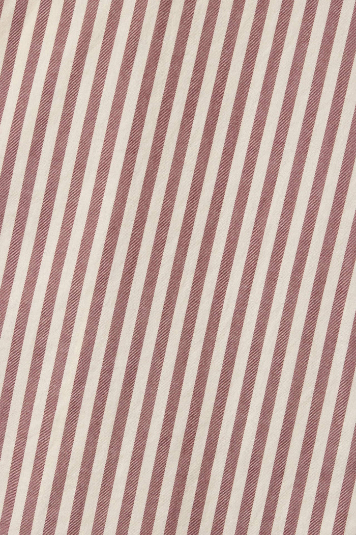 Trovata Blake Oversized Shirt in Burgundy Stripe