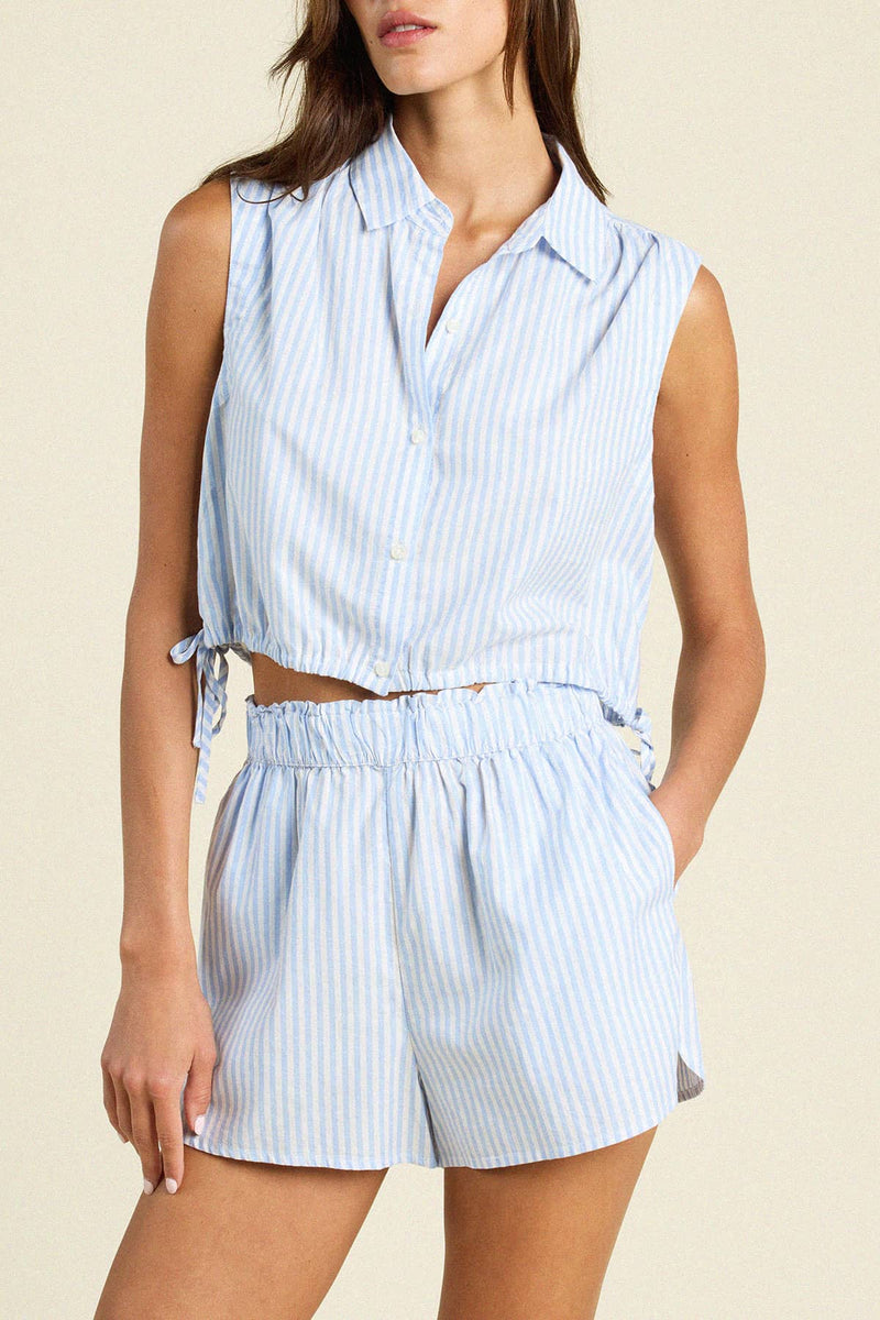 Trovata Ivy Shirt in Blue Coastal Stripe