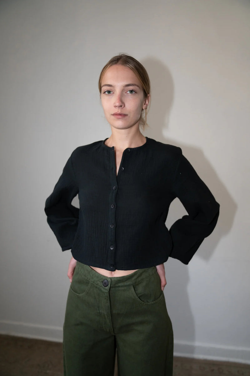 Zii Ropa Mara Top in Black