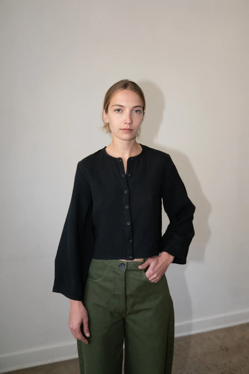 Zii Ropa Mara Top in Black