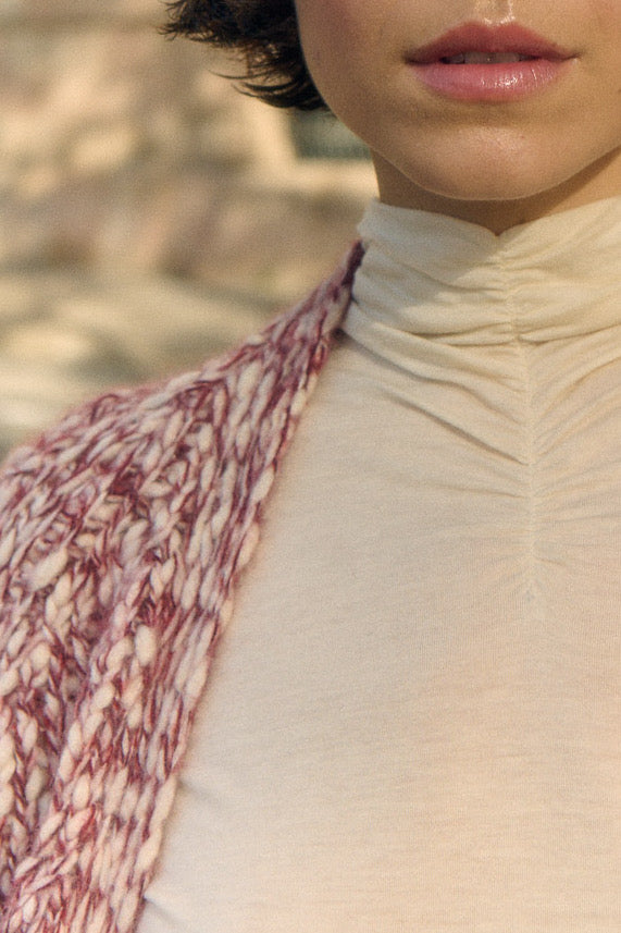 Sita Murt Burgundy Heathered Cardigan