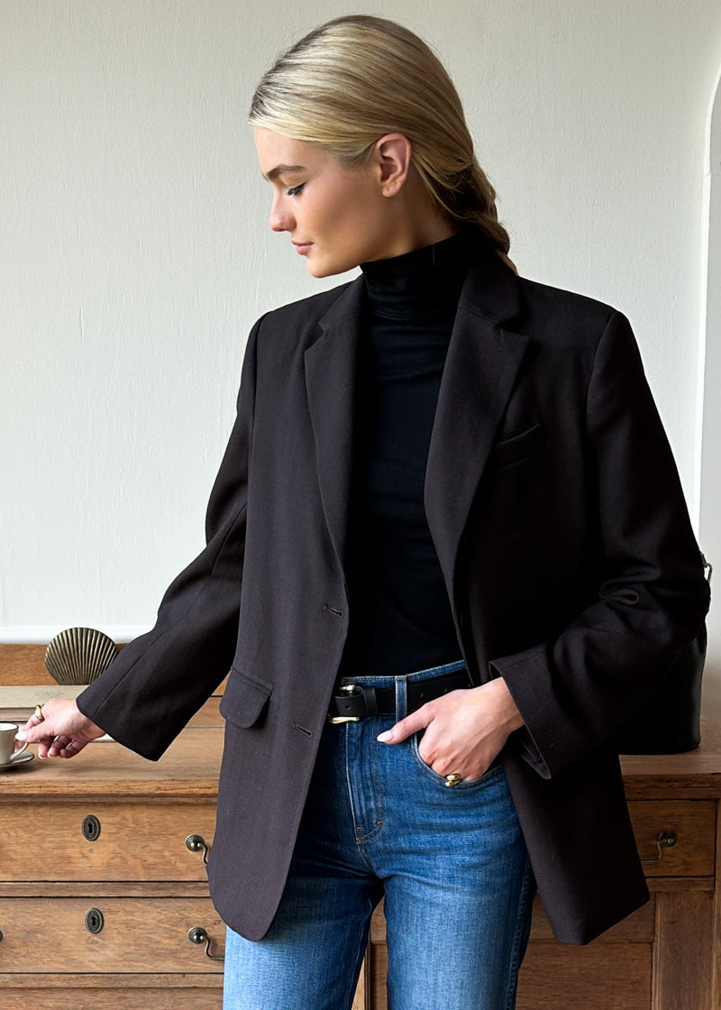 Emerson Fry Atelier Blazer - Cocoa Gabardine