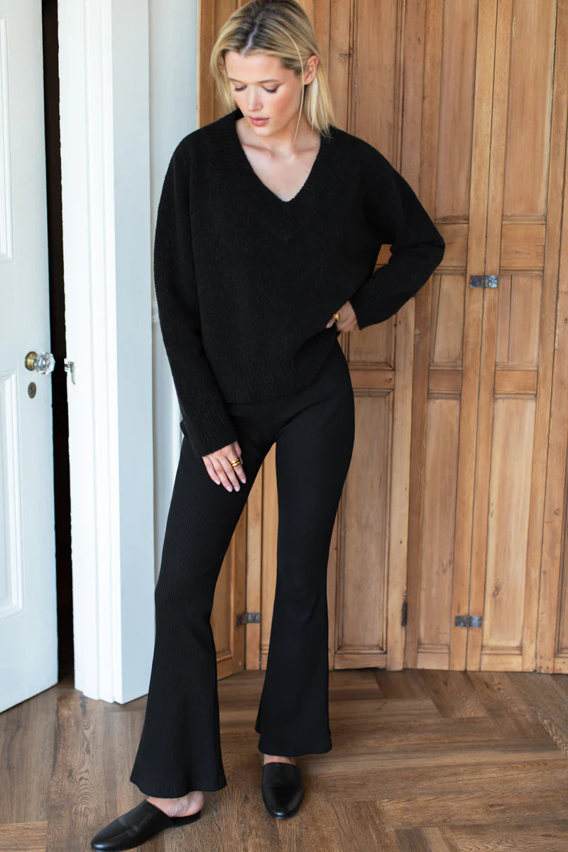 Emerson Fry Amy Layering Pant in Onyx Rib